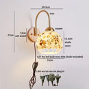 Axyaa Shell Resin LED Wall Lamp for Indoor Bedroom Decor Lighting