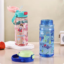 Axyaa Kids Cartoon Straw Cup 550ML - Anti-falling Portable Water Bottle
