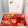 Axyaa Christmas & New Year Home Decor Door Mat - Anti-Slip Floor Rug