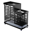Axyaa Stainless Steel Kitchen Knife Holder Storage Rack with Drain Tray