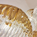 Axyaa Brass Crystal Chandelier for Villa Hall Hotel French Living Room