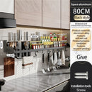 Axyaa Kitchen Storage Rack: Waterproof, Multifunctional, Wall-Mounted Seasoning & Knife Holder