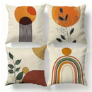 Axyaa Minimalist Geometric Round Printed Pillowcase - Bohemian Home Decor
