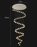Axyaa Crystal Chandeliers: Modern Hall Staircase Indoor Lighting Ceiling Lamps