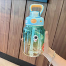 Axyaa Gradient Sports Water Bottle 700ml Tritan with Straw, Portable & Cute for School