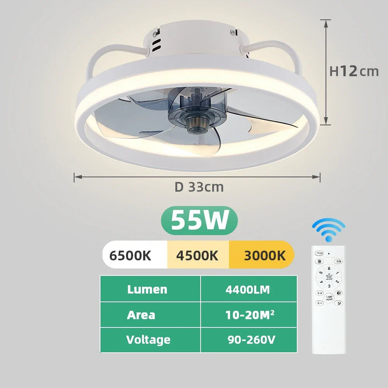 Axyaa Smart LED Ceiling Fan Light for Modern Home Decor