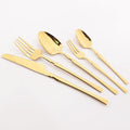 Axyaa Gold Stainless Steel Cutlery Set for Dining and Desserts