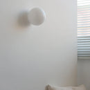 Axyaa White Glass Ball LED Wall Lamp Sconce Modern Bedroom Decor Fixture