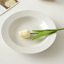 Axyaa Spiral Texture Western Dinner Plate Set — Deep Salad Bowl & Kitchenware