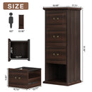 Axyaa 4-Drawer Vertical File Cabinet for Home Office, Wood Filing Cabinet [A4/Letter Size]