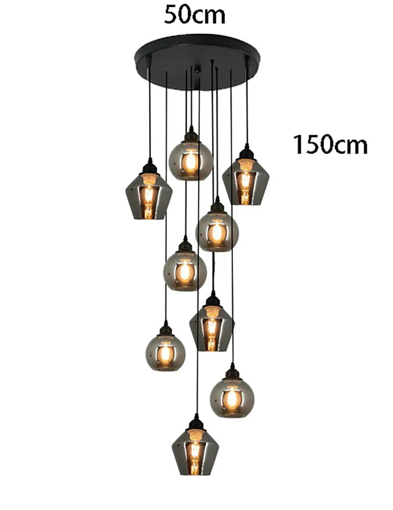 Axyaa Stainless Steel LED Chandelier Lights for Nordic Home Decor