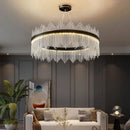 Axyaa Crystal Chandelier Pendant Light for Living and Dining Room