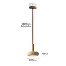 Axyaa Yellow Stone Bowl LED Droplight - 12W Pendant Lamp for Kitchen, Dining, Bedside & Restaurant