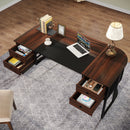 Axyaa 63-Inch Executive Desk with 4 Drawers: Business Furniture Workstation