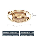 Axyaa Circle Crystal Ceiling Lamp - Modern Luxury Lighting for Home Decor