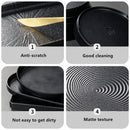 Axyaa Melamine Black Dinner Plate Set - Thick Sushi Pans, Imitation Porcelain Tray