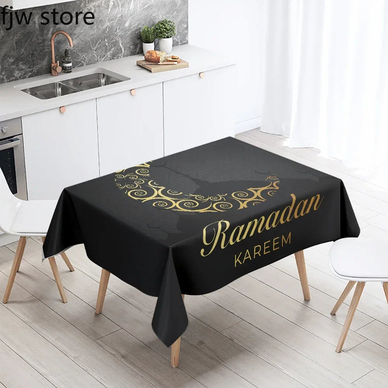 Axyaa Ramadan Kareem Decor Tablecloth - Waterproof & Stain Resistant