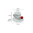Axyaa Ceramic Camellia Flower Tea Cup Saucer Set
