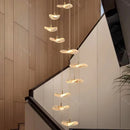 Axyaa Crystal Chandelier Stair Pendant Living Room Lighting Home Decor Interior Lights