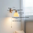 Axyaa Ceramic Wood LED Wall Sconce Rotates Coffee Balcony Stair Light Fixture