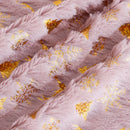 Axyaa Hot Stamping Elk Pink Plush Cushion Cover 45x45cm Single Side