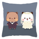 Cute Panda Bears Printed Pillow Case for Sofa Decoration by Axyaa