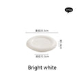 Axyaa White Pearl Dot Ceramic Steak Pasta Dessert Snack Plate Molecular Cuisine Tableware