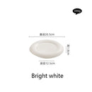 Axyaa White Pearl Dot Ceramic Steak Pasta Dessert Snack Plate Molecular Cuisine Tableware