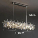 Axyaa Crystal Chandelier Stair Pendant Lamp Living Room Pendant Lights Home Interior Lighting