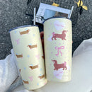 Axyaa 550ml Stainless Steel Thermal Tumbler with Straw - Kawaii Design