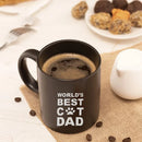 Axyaa World's Best Cat Dad Mug 11oz Black Ceramic Funny Tea Cup