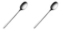 Axyaa Stainless Steel Long Handle Dessert Eating Spoon Oval Tableware