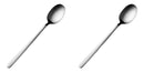 Axyaa Stainless Steel Long Handle Dessert Eating Spoon Oval Tableware
