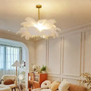 Purple Feather Chandelier Ceiling Lamp by Axyaa for Modern Living Room Bedroom Decor
