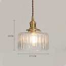 Axyaa Brass Glass Pendant Lights - Nordic Minimalist Japanese Style Chandelier for Home and Restaurant