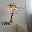 Axyaa Modern Glass Wall Lamp with Pull Chain Switch & Rotatable Glass Mirror Light