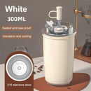 Axyaa Stainless Steel Insulated Coffee Cup with Straw & Leakproof Lid