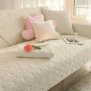 Axyaa Washed Cotton Sofa Cushion Set - Solid Color All Season Universal Sofa Cover