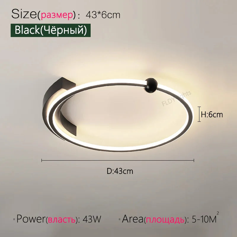 Axaya Modern LED Ceiling Light | Remote Controlled Dimming Lamps