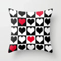 Axyaa Geometric Throw Pillow Cover Set in Red, Blue, and Gray