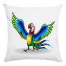 Axyaa Parrot Bird Decorative Throw Pillow Cover - Colorful Polyester Sofa Pillow Cover