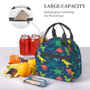 Dino Lunch Bag by Axyaa: Jurassic Thermal Tote for Kids School Travel Picnic