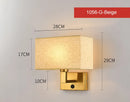 Axyaa LED Fabric Wall Sconce with Switch for Bedroom Living Room Hotel Home