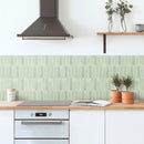 Axyaa 3D Green Tile Sticker, Self-adhesive Fish Scale Backsplash for Kitchen Bathroom
