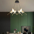 Axyaa Modern Gold Magpie LED Ceiling Chandelier, Dining Room Ring Light Pendant Lamp Decor