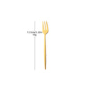 Axyaa Gold Stainless Steel Fruit Cake Dinnerware Set 4Pcs
