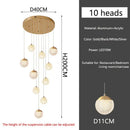 Axyaa Luxury LED Staircase Chandelier for Living Room and Bedroom