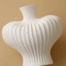 Ceramic White Vase for Home Decor by Axyaa