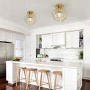 Axyaa Crystal Luxury Ceiling Light for Kitchen & Dining Room, Modern Minimalist Design