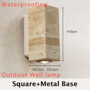 Axyaa Wabi Sabi Yellow Marble LED Wall Lamp for Home Decor